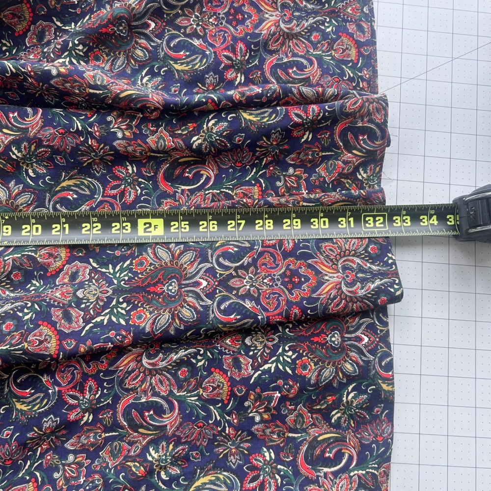 Vintage Pitlochry Scotland Wool Paisley Pleated Midi Skirt Womens 18 Cottagecore - Picture 6 of 7